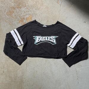 Eagles Cropped Long Sleeve Tee